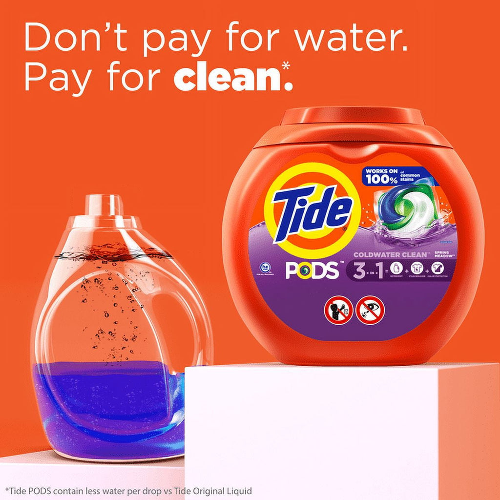 Tide Pods, Laundry Detergent, Spring Meadow, 16 count
