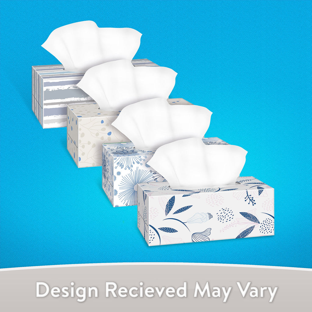 Great Value Everyday Soft Facial Tissues, 1 Flat Carton, 160 Tissues per Flat, 2-Ply, Compare to Kleenex®