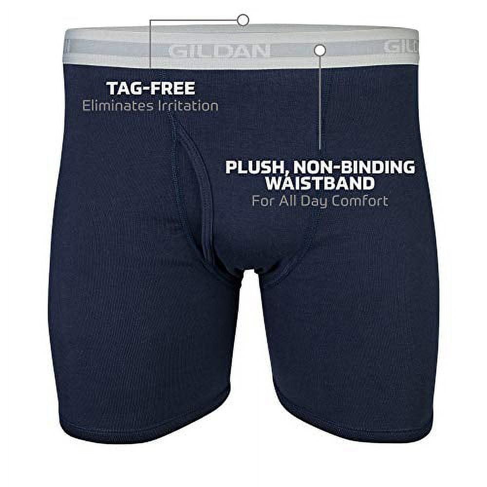 Gildan Men's Underwear Boxer Briefs, Multipack, Black (5-pack, Classic Length), Large