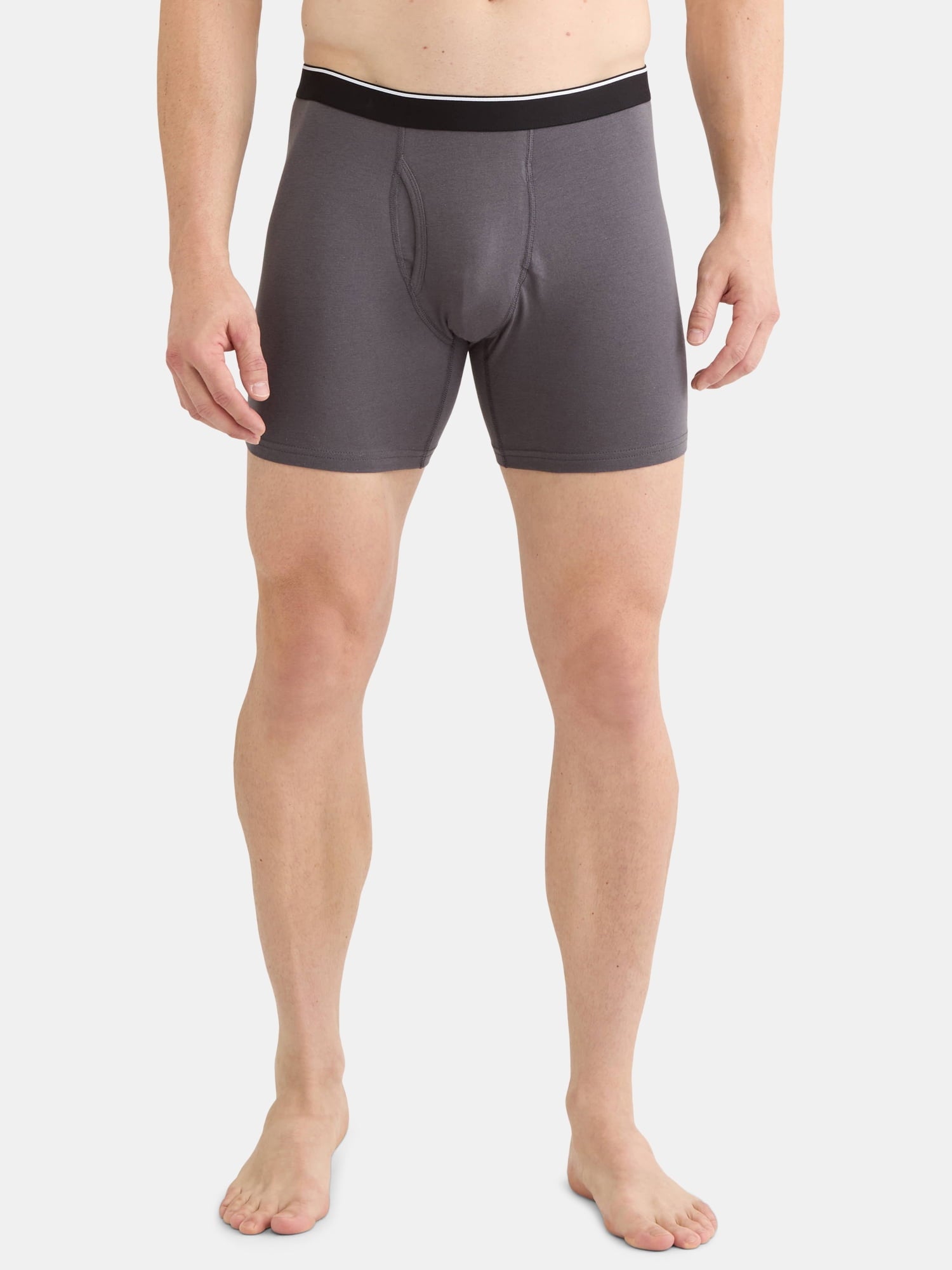 George Men's Cotton Blend Stretch Boxer Briefs, 6-Pack, Sizes S-2XL