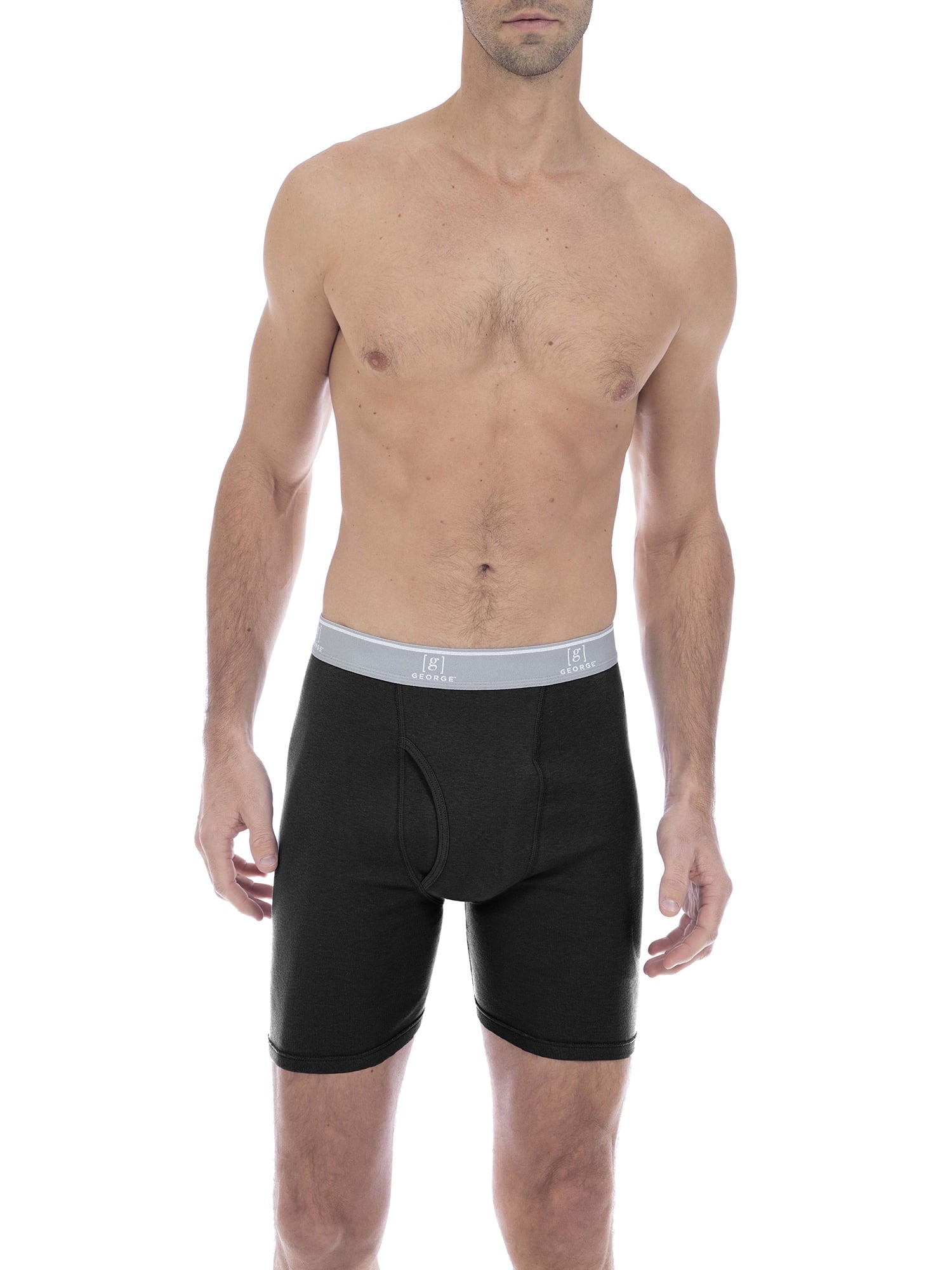 George Men's Regular Leg Boxer Briefs, 6-Pack